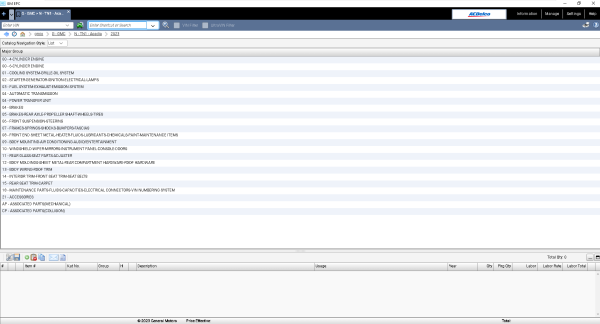 General GMIO EPC 08.2023 Spare Parts Catalog VMWare 1