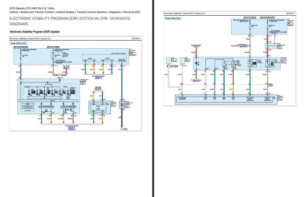 Genesis G70 2023 V6 3.5L Turbo Electrical Wiring Diagrams 1