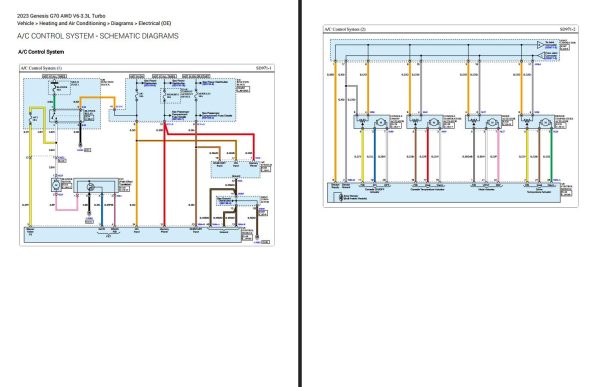 Genesis G70 2023 V6 3.5L Turbo Electrical Wiring Diagrams 2