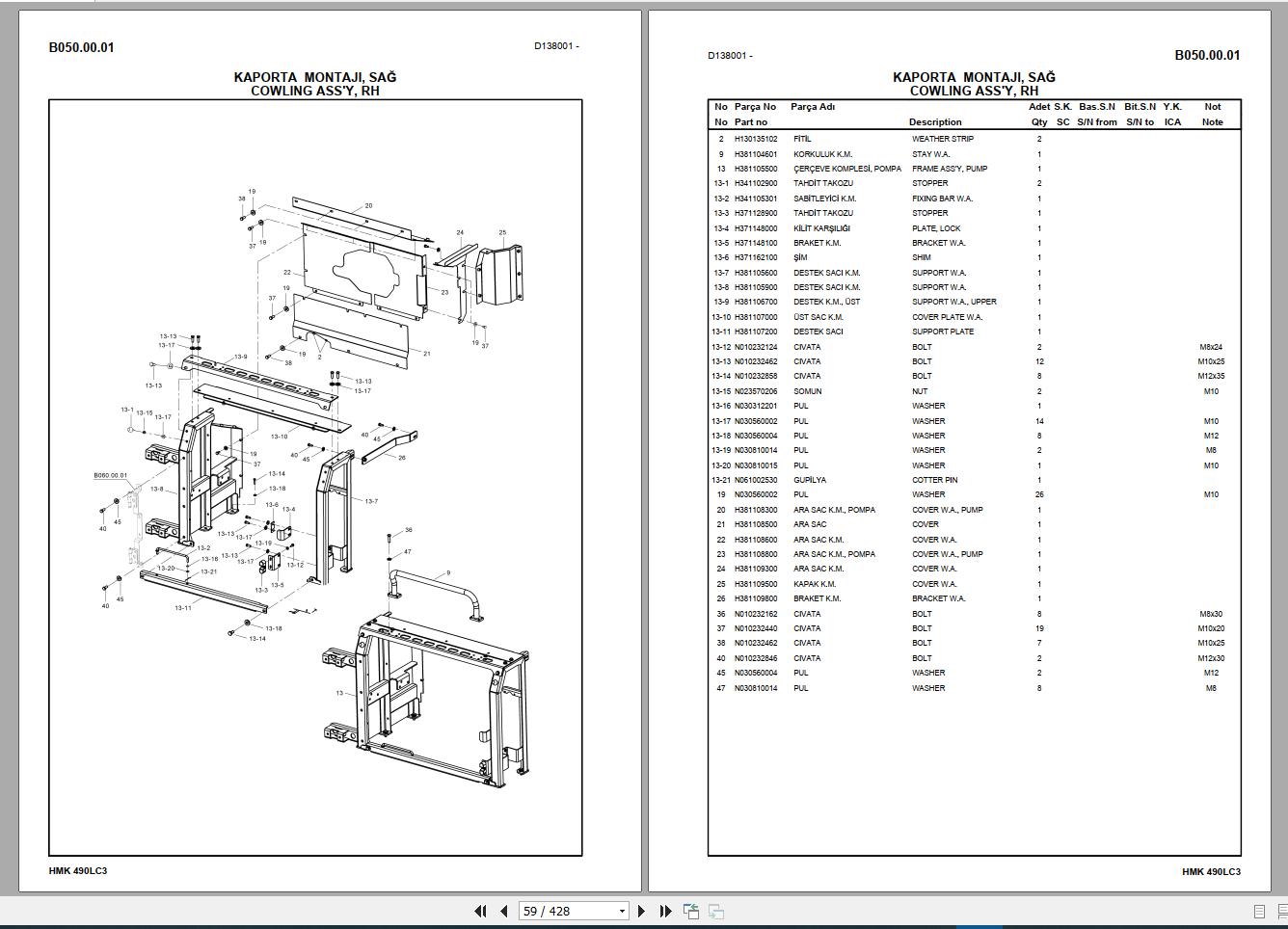 Hidromek Machinery 2021 PDF Spare Parts Catalogs 7