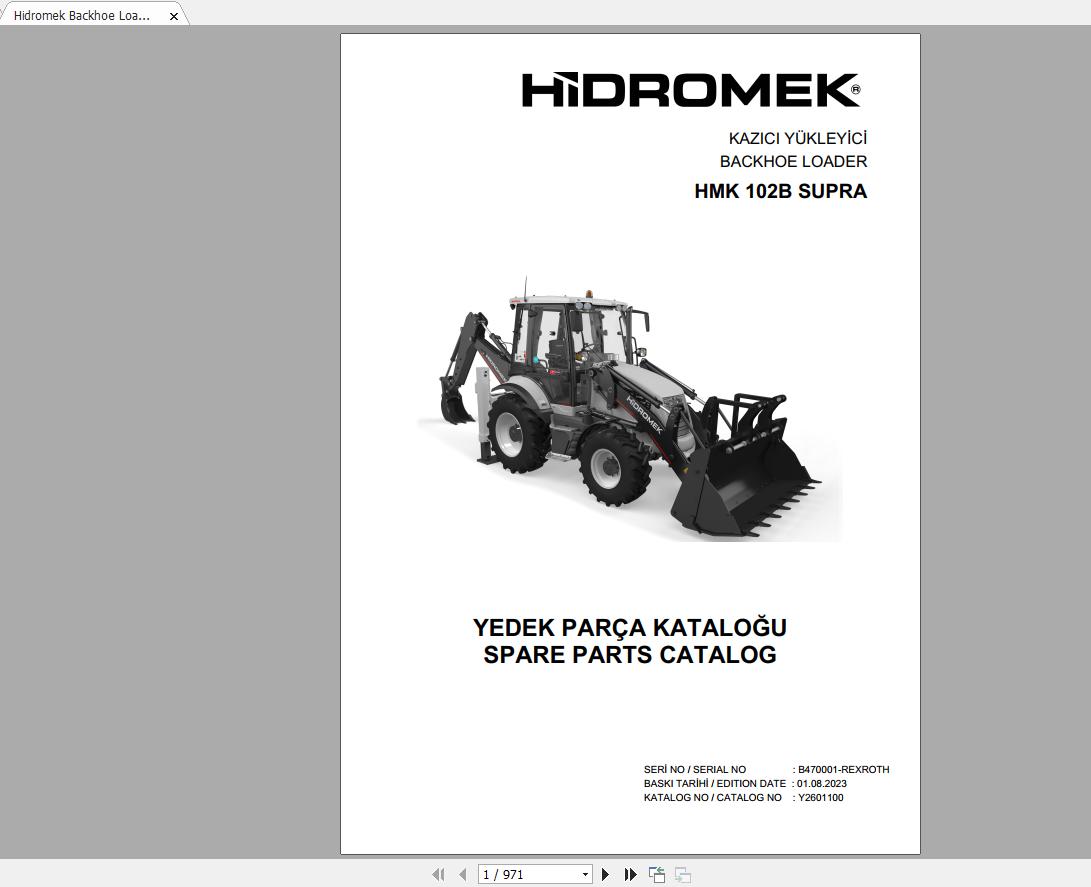 Hidromek Machinery Updated 08.2023 Spare Parts Catalog PDF 2