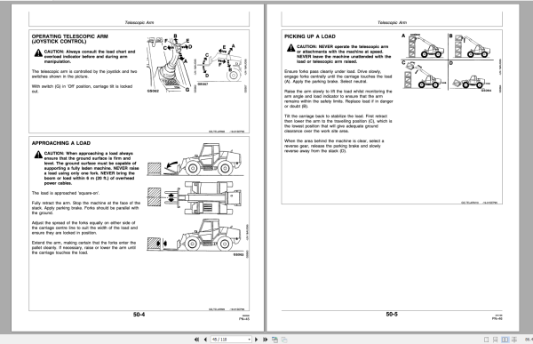 John Deere Telescopic Handlers 4400 4500 Operators Manual OMEQ503541 2