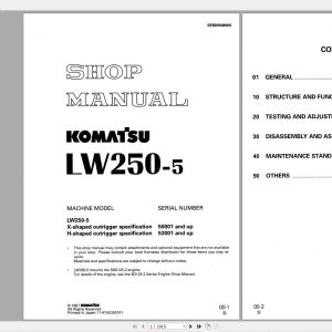Komatsu Crane Shop Manual Parts Book Operation and Maintenance Manual 4