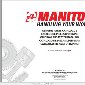Manitou Telescopic Forklift MLT630 to MLT741 Parts Catalog