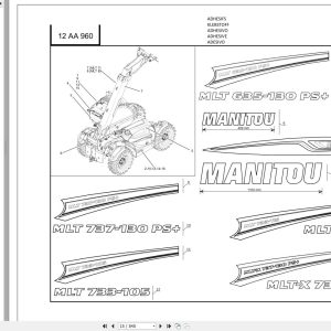 Manitou Telescopic Forklift MLT635 130PS to MLT X737 130PS Parts Catalog 647663