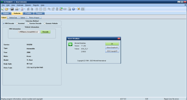 Mitchell UltraMate Estimating 06.2023 v7.1.242 Spare Parts Catalog 1