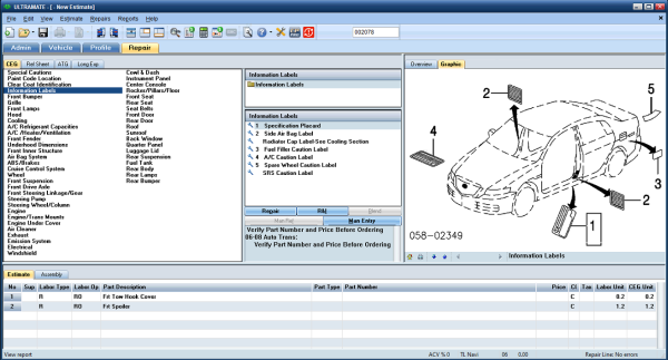 Mitchell UltraMate Estimating 06.2023 v7.1.242 Spare Parts Catalog 45