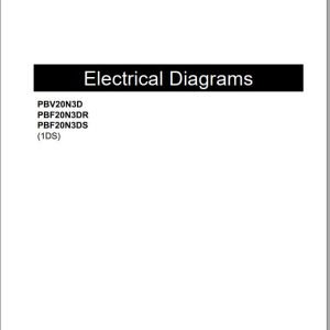 Mitsubishi Forklift PBV20N3D PBF20N3DR PBF20N3DS 1DS Electrical Diagrams