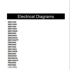 Mitsubishi Forklift SBR12N2 to PBS30N2 Electrical Diagrams