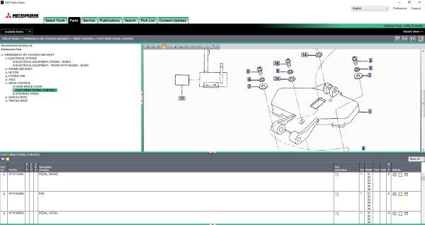 Mitsubishi Forklift Trucks MCFE Europe EPC 10.2022 Spare Parts Catalog DVD 3