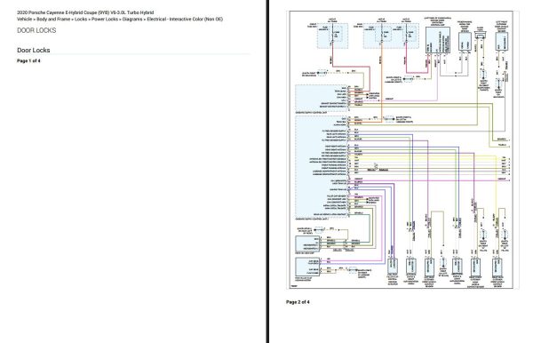 Porsche Cayenne E Hybrid Coupe 9YB V6 3.0L Turbo Hybrid 2020 Electrical Wiring Diagram 1