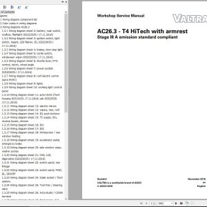 Valtra AutoControl System T4 HiTech Electrical Diagram AC26.3