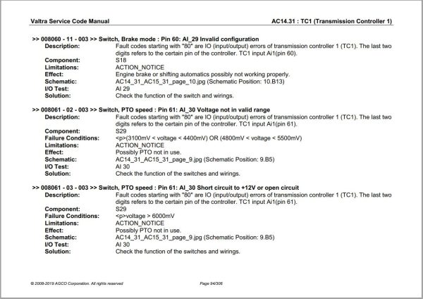 Valtra Automation Configuration AC14.31 Service Code Manual 1