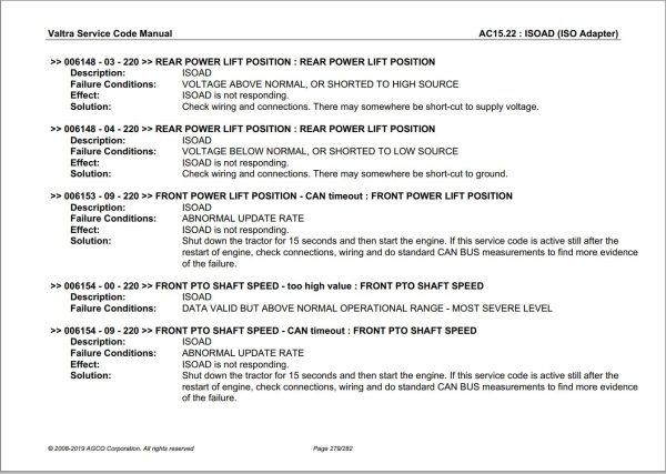 Valtra Automation Configuration AC15.22 Service Code Manual 1