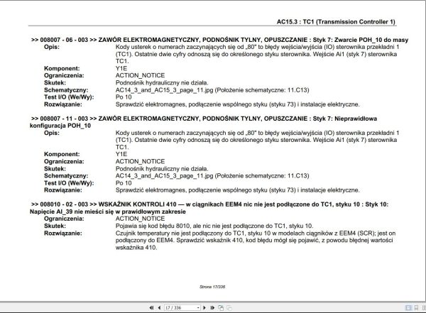 Valtra Automation Configuration AC15.3 Service Code Manual PL 1