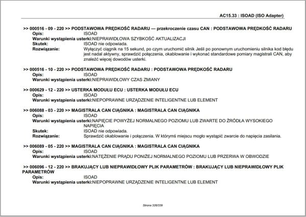 Valtra Automation Configuration AC15.33 Service Code Manual PL 1