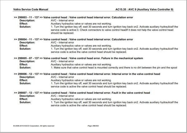Valtra Automation Configuration AC15.35 Service Code Manual 1
