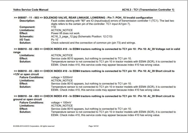 Valtra Automation Configuration AC16.3 Service Code Manual 1