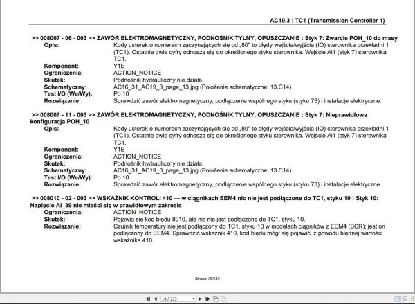 Valtra Automation Configuration AC19.3 Service Code Manual PL 1