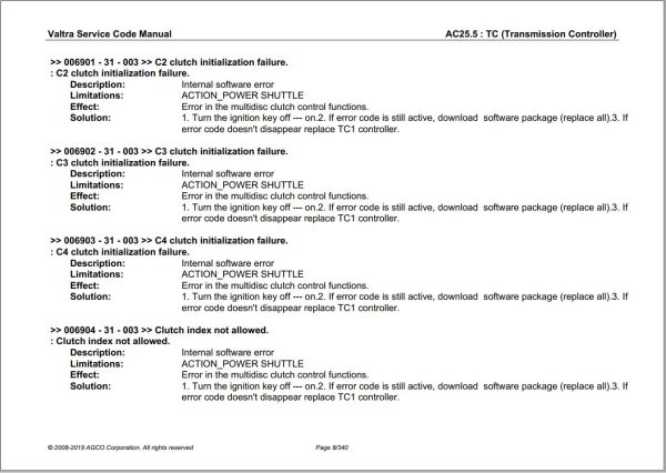 Valtra Automation Configuration AC25.5 Service Code Manual 1