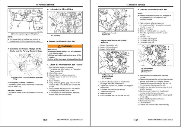 Yanmar Compact Tractor YM347A YM359A Operation Manual 0A042 EN0242 1