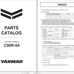 Yanmar Crawler Carrier C50R 5A Parts Catalog CP664ENMA00100