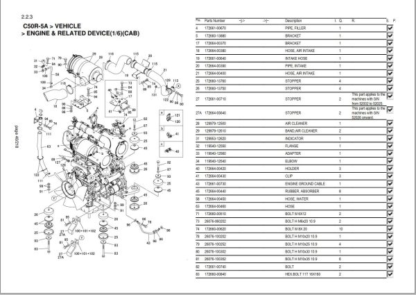Yanmar Crawler Carrier C50R 5A Parts Catalog CP664ENMA00100 1
