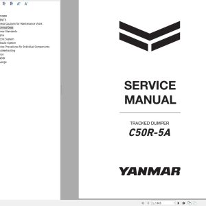 Yanmar Tracked Dumper C50R 5A Service Manual MM664ENMA00100 1
