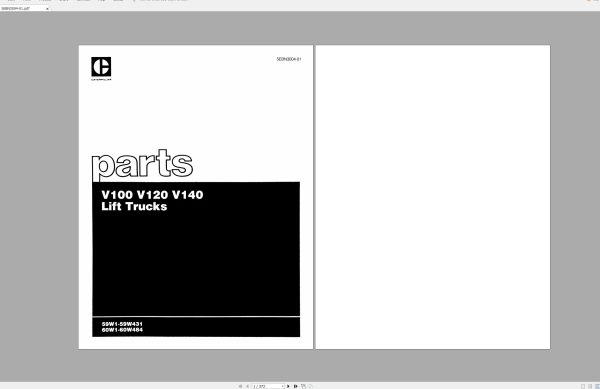 CAT Forklift MCFA Spare Parts Catalog 3.32GB Collection PDF 3