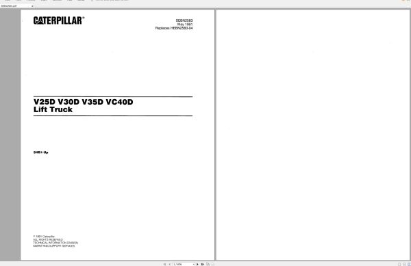 CAT Forklift MCFA Spare Parts Catalog 3.32GB Collection PDF 6