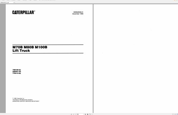 CAT Forklift MCFA Spare Parts Catalog 3.32GB Collection PDF5