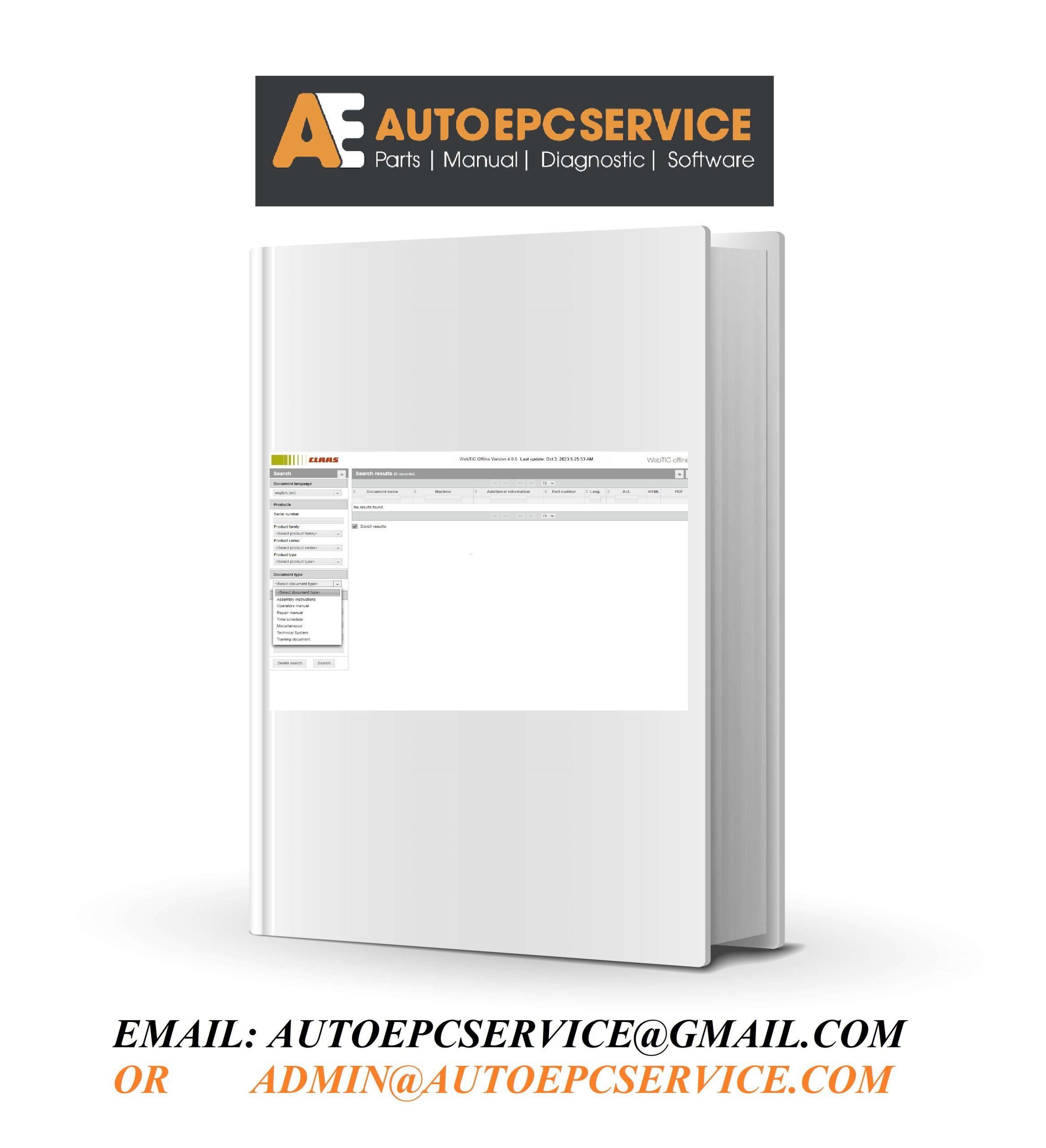 CLAAS WebTIC Offline EN 07.2023 Operator Manual Repair Manual Service Documentation 1 scaled