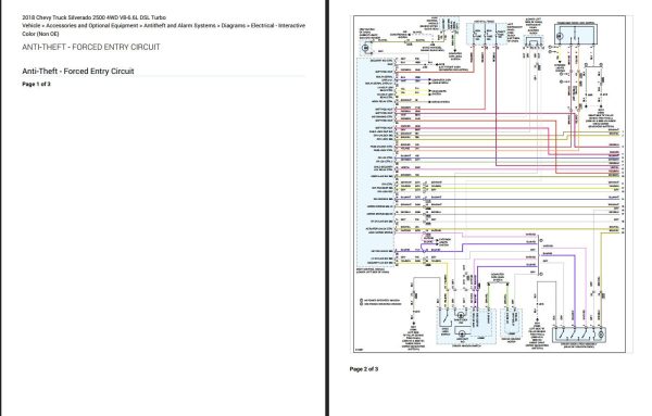 Chevy Silverado 2500 4WD V8 6.6L DSL Turbo Wiring Diagrams and Repair Manual 1