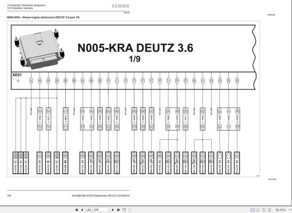 Claas Deutz Engine TD3.6L4 TCD3.6L4 Tier 4f Technical Systems 00 0288 505 0 3