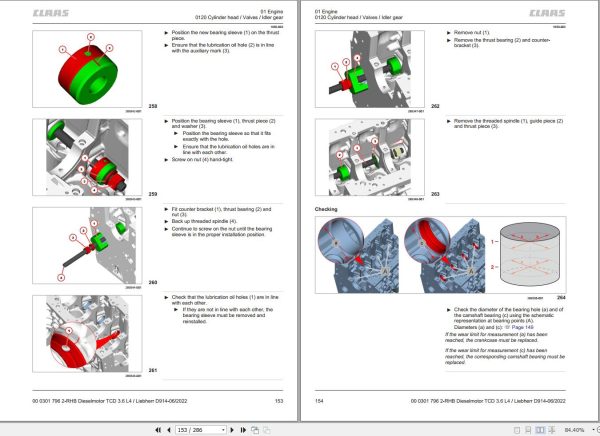 Claas Deutz TCD 3.6 L4 Liebherr D914 Repair Manual 00 0301 796 2 2