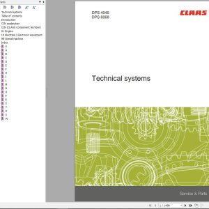 Claas John Deere Engine DPS4045 DPS6068 Technical Systems 00 0303 560 1