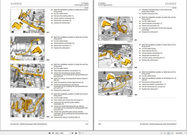 Claas MAN Engine D2676 LE1XX Repair Manual 00 0302 851 2 2