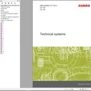 Claas MAN Engine D2862 V12 Tier 4 LE133 LE134 Technical Systems 00 0288 929 1