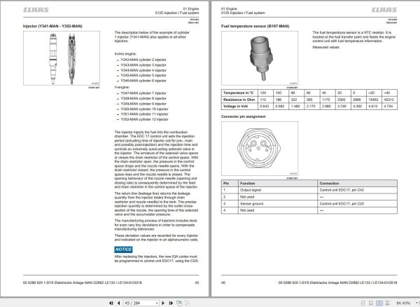 Claas MAN Engine D2862 V12 Tier 4 LE133 LE134 Technical Systems 00 0288 929 1 1
