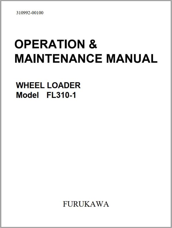 Furukawa Wheel Loader Operation Shop Manual Parts Catalog 1.48 GB PDF 1 1