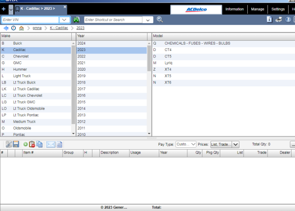 General Motors GMNA EPC 10.2023 Spare Parts Catalog VMWare 3