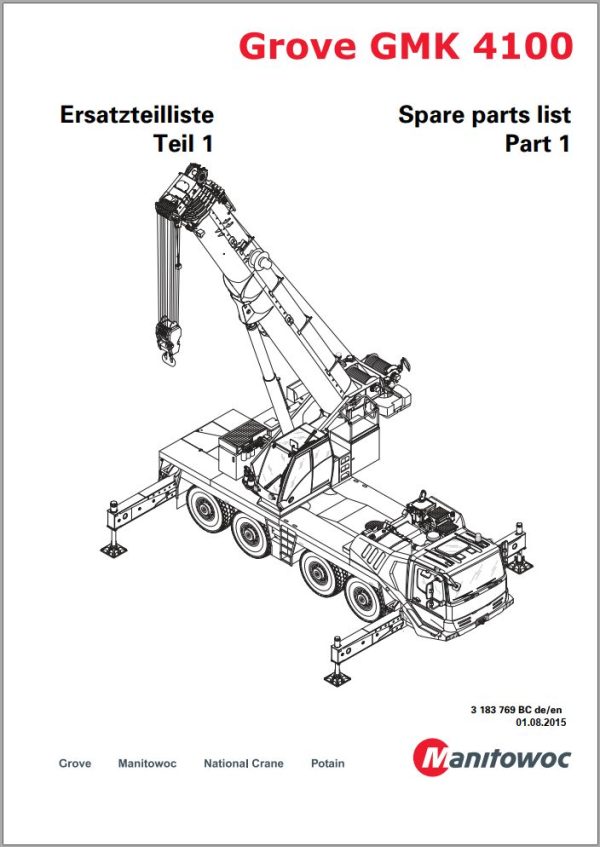 Grove GMK Crane Parts Manual 17.2 GB PDF Collection EN DE 2