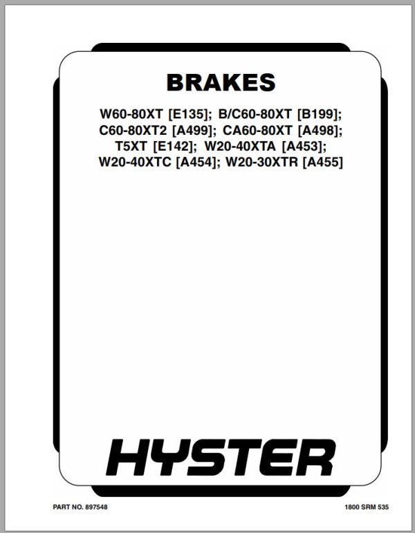 Hyster A to Z Series Class 1 5 Forklift Service Manual 20GB PDF 5