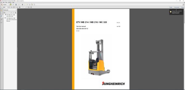 JUNGHEINRICH JETI ForkLift SH v4.37.02 EN2 09.2023 Service Information 4