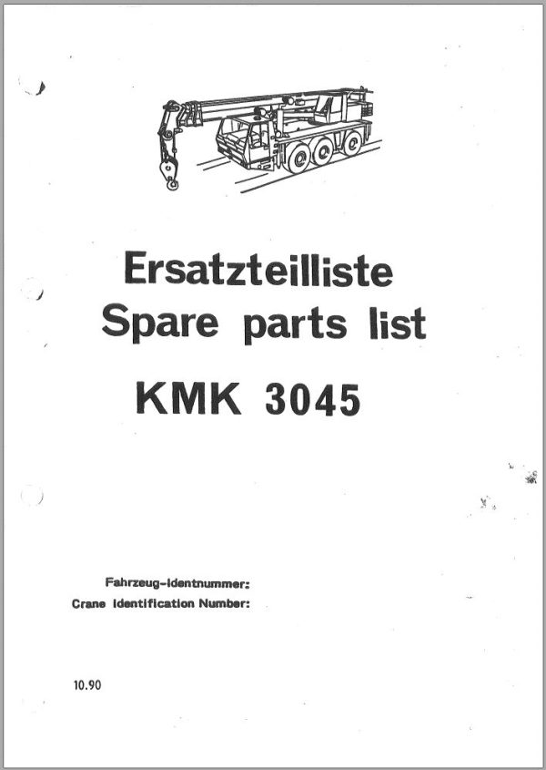 Krupp KMK Crane 2023 Spare Parts Catalog Manual PDF EN DE FR 3