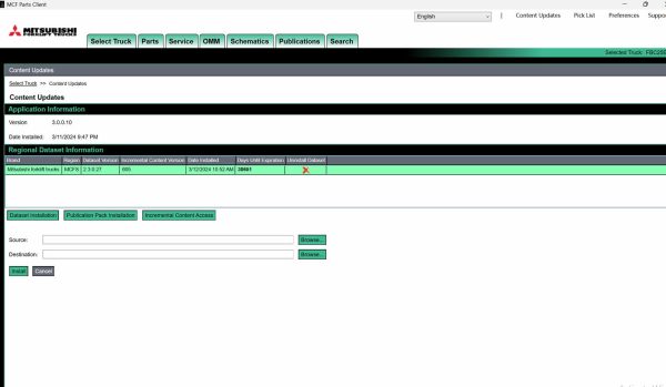 Mitsubishi Forklift Trucks MCFS ASIA EPC 12.2023 Spare Parts Catalog 1