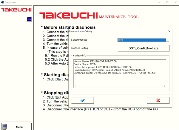 Takeuchi DiagMaster Ver.4.1.1 2023 LEVEL 9 Engineering Maintenance Tool 3