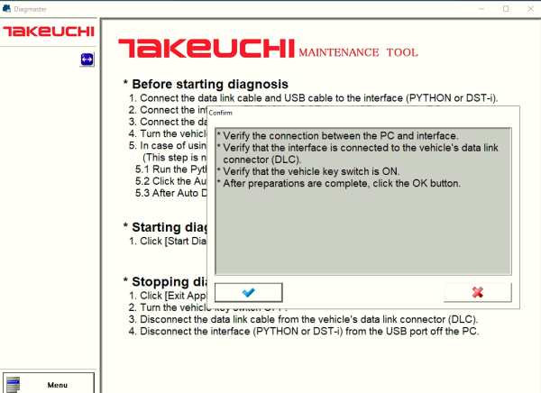 Takeuchi DiagMaster Ver.4.1.1 2023 LEVEL 9 Engineering Maintenance Tool 4