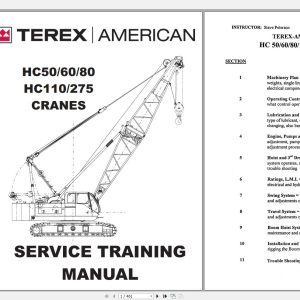 Terex Crane HC80 Shop Manual Electrical Hydraulic Schematic 1