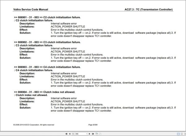 Valtra Automation Configuration AC27.3 Service Code Manual 1